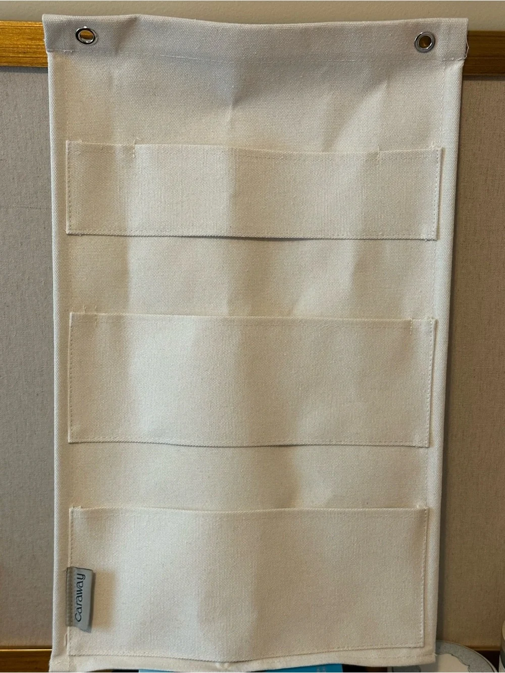 Caraway Hanging Lid Organizer Pocket Panel – Cream